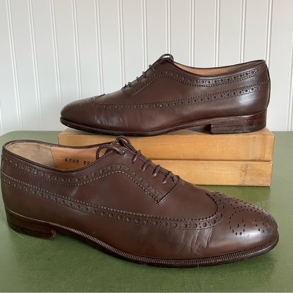 Ferragamo Men's Brogues/Oxfords in Chestnut Leather *Italy* - Picture 3 of 13